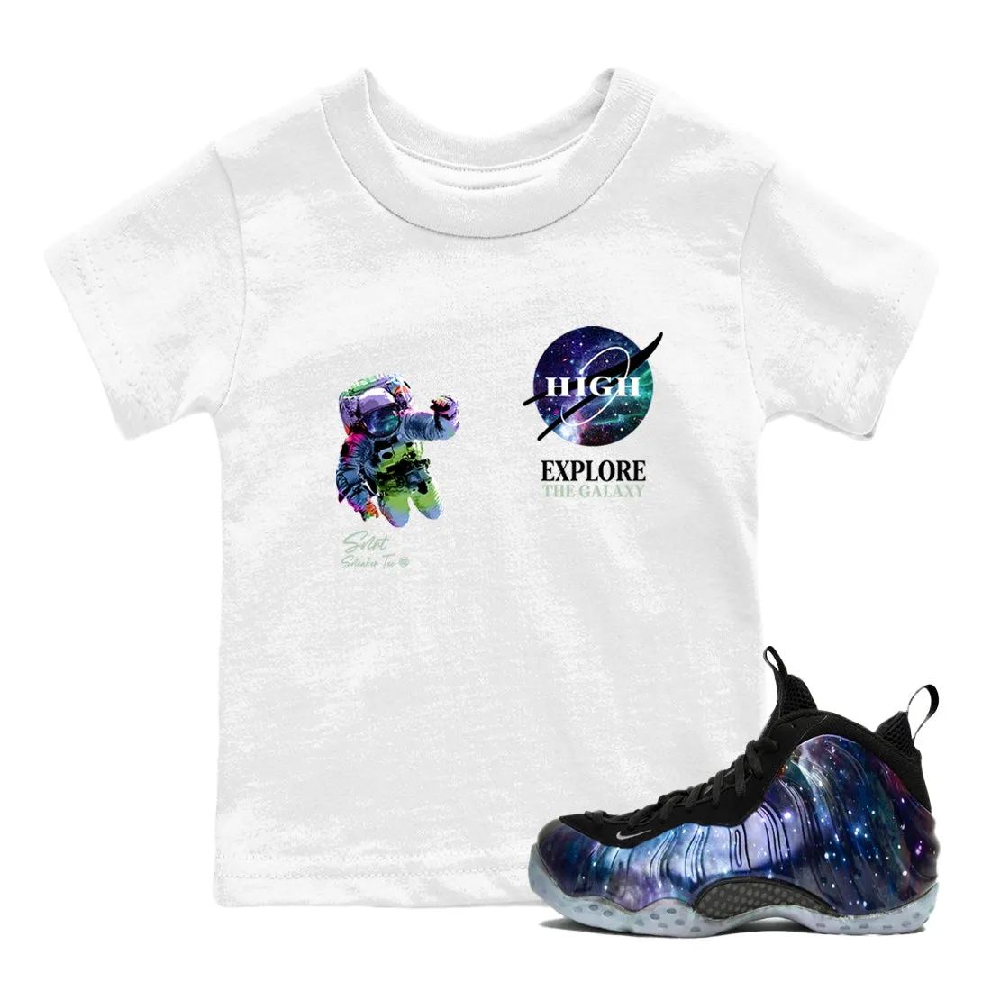 - Kids Leading-edge Air Tees The SNRT Sneaker One Explore Instant Galaxy Foamposite Galaxy