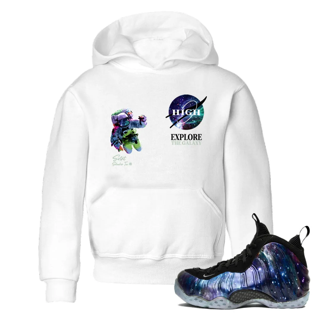 - Kids Leading-edge Air Tees The SNRT Sneaker One Explore Instant Galaxy Foamposite Galaxy