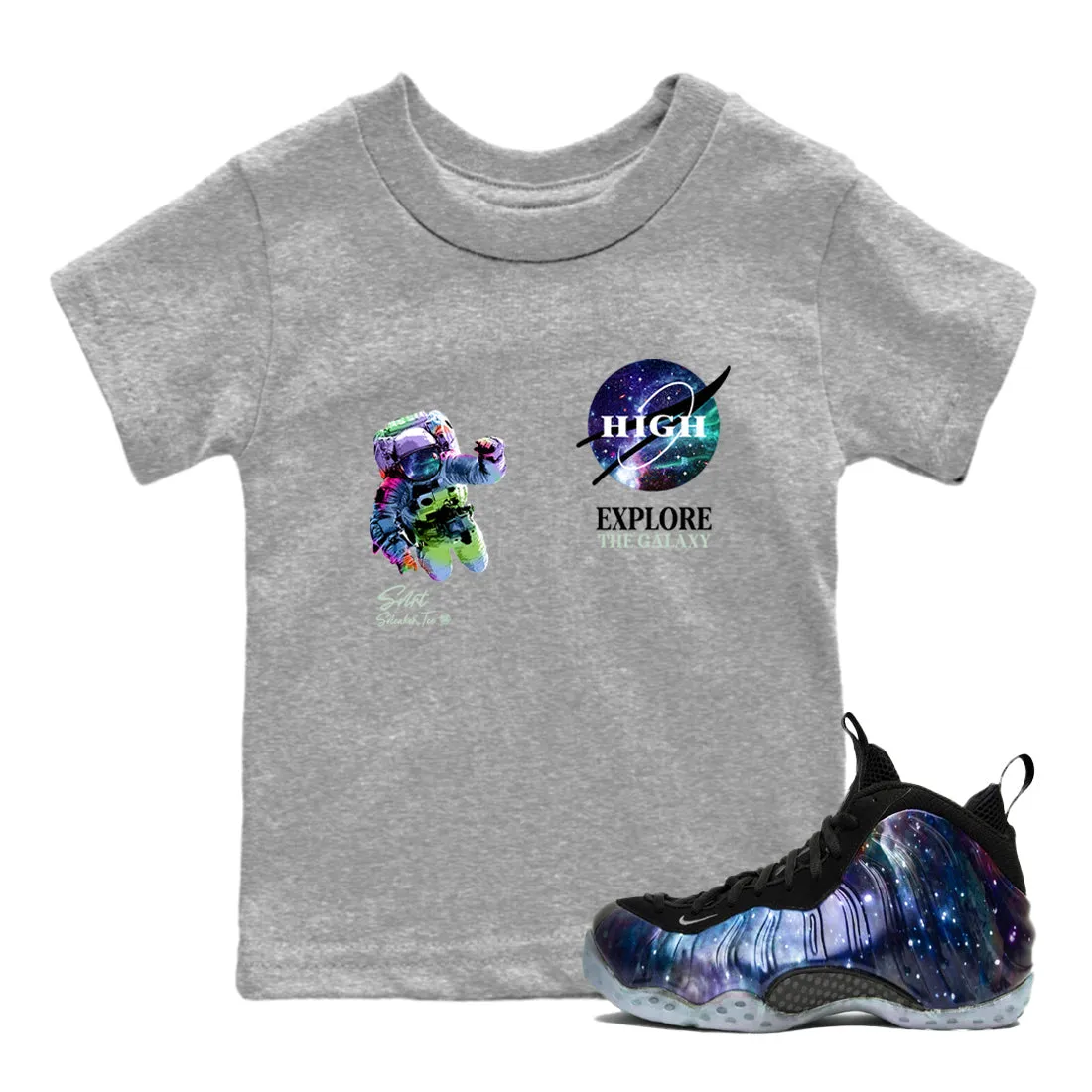- Kids Leading-edge Air Tees The SNRT Sneaker One Explore Instant Galaxy Foamposite Galaxy