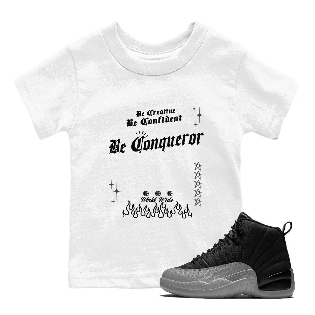 12 Wolf Limited discounts SNRT Sneaker Air Be - Grey Tees Kids Black Best-selling collection Jordan Conqueror