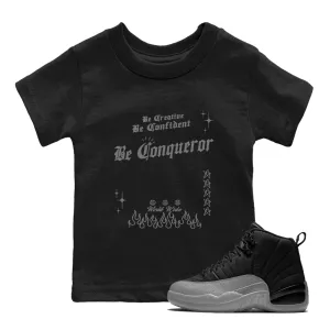 12 Wolf Limited discounts SNRT Sneaker Air Be - Grey Tees Kids Black Best-selling collection Jordan Conqueror