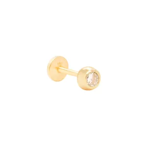 14K Bezel Piercing