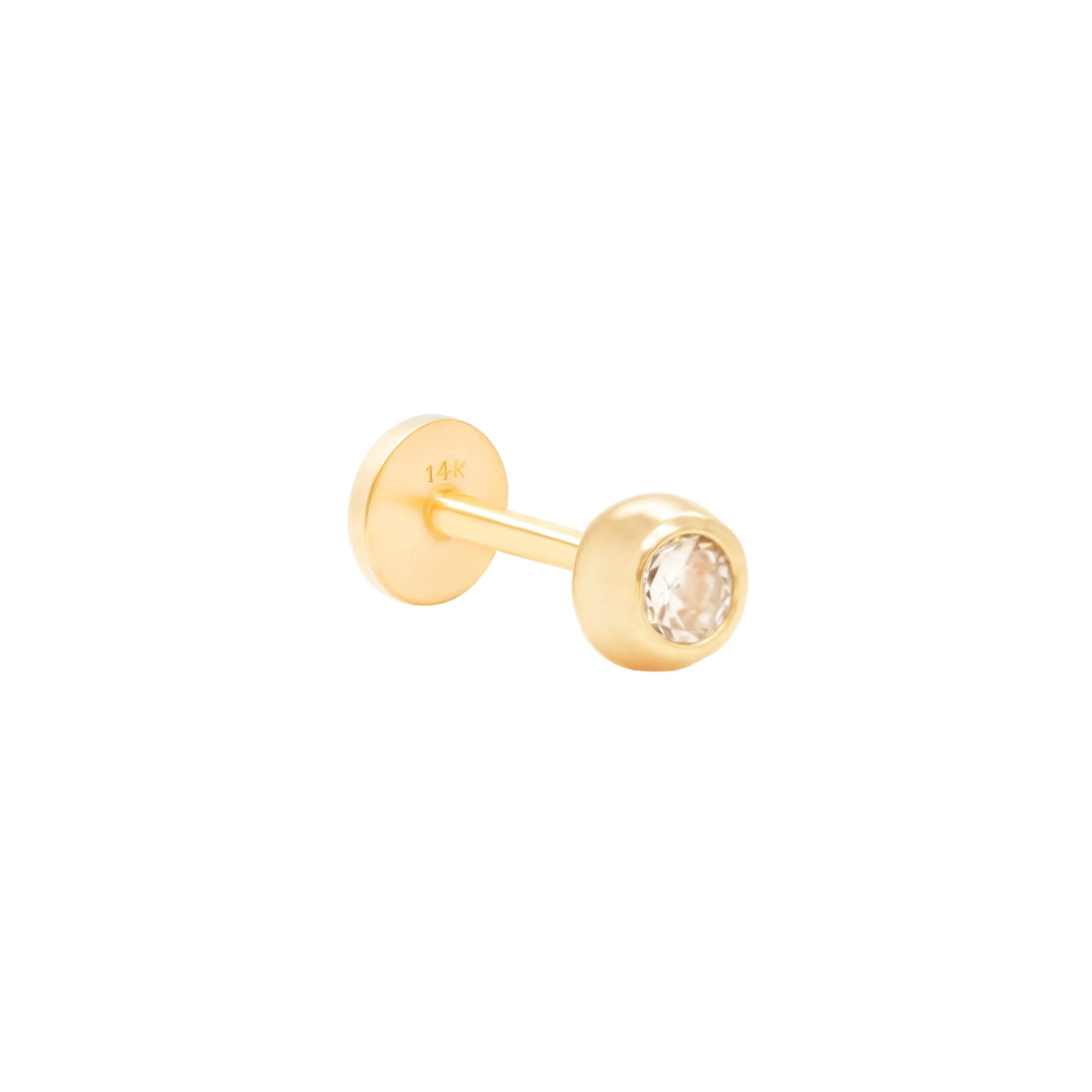 14K Bezel Piercing