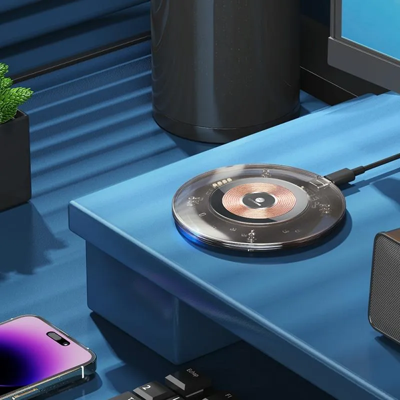15W Desktop Wireless Charger Sleek Design