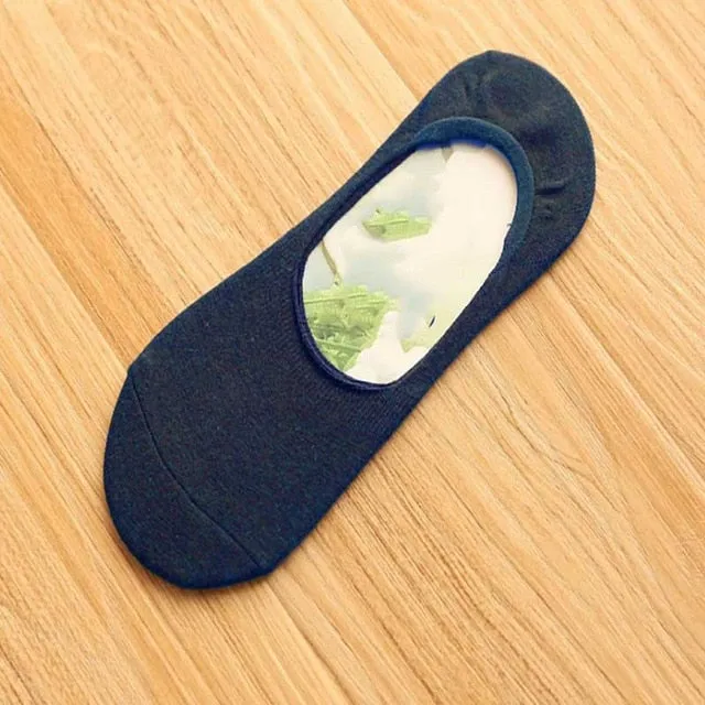 1Pair Fashion Unisex Women Men Loafer Boat Non-Slip Invisible No Show Nonslip Liner Low Cut Soft Breathable Cotton Short Socks