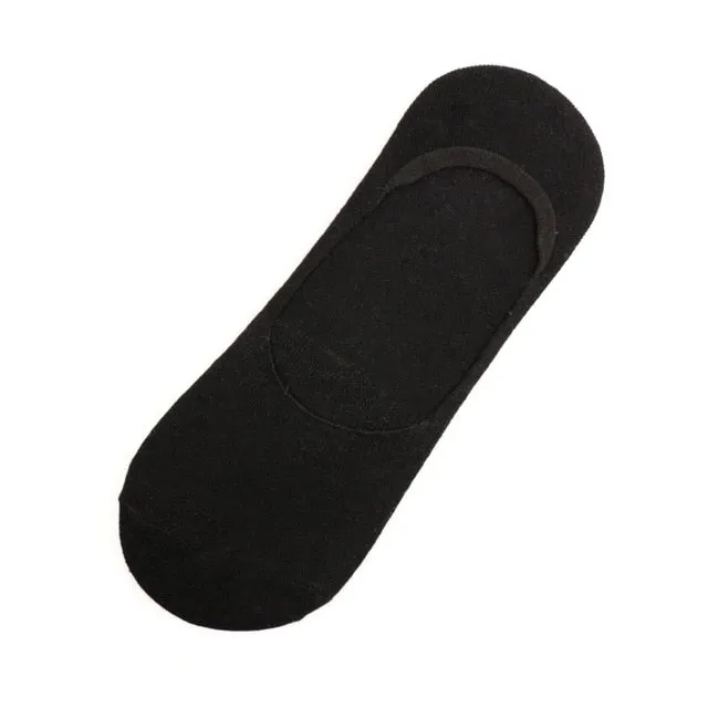 1Pair Fashion Unisex Women Men Loafer Boat Non-Slip Invisible No Show Nonslip Liner Low Cut Soft Breathable Cotton Short Socks