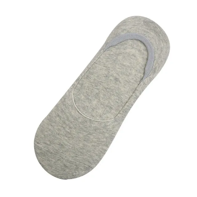 1Pair Fashion Unisex Women Men Loafer Boat Non-Slip Invisible No Show Nonslip Liner Low Cut Soft Breathable Cotton Short Socks