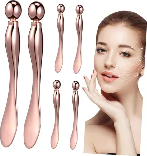 6 Pcs Metal Eye Cream Applicator Eye Roller and Spatula for Precise Application Compact and Portable for Travel and Salon Use