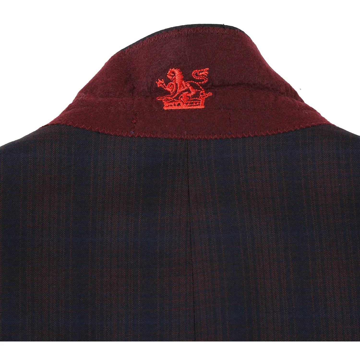 82-56-410EL Coffee with Red Check Suit