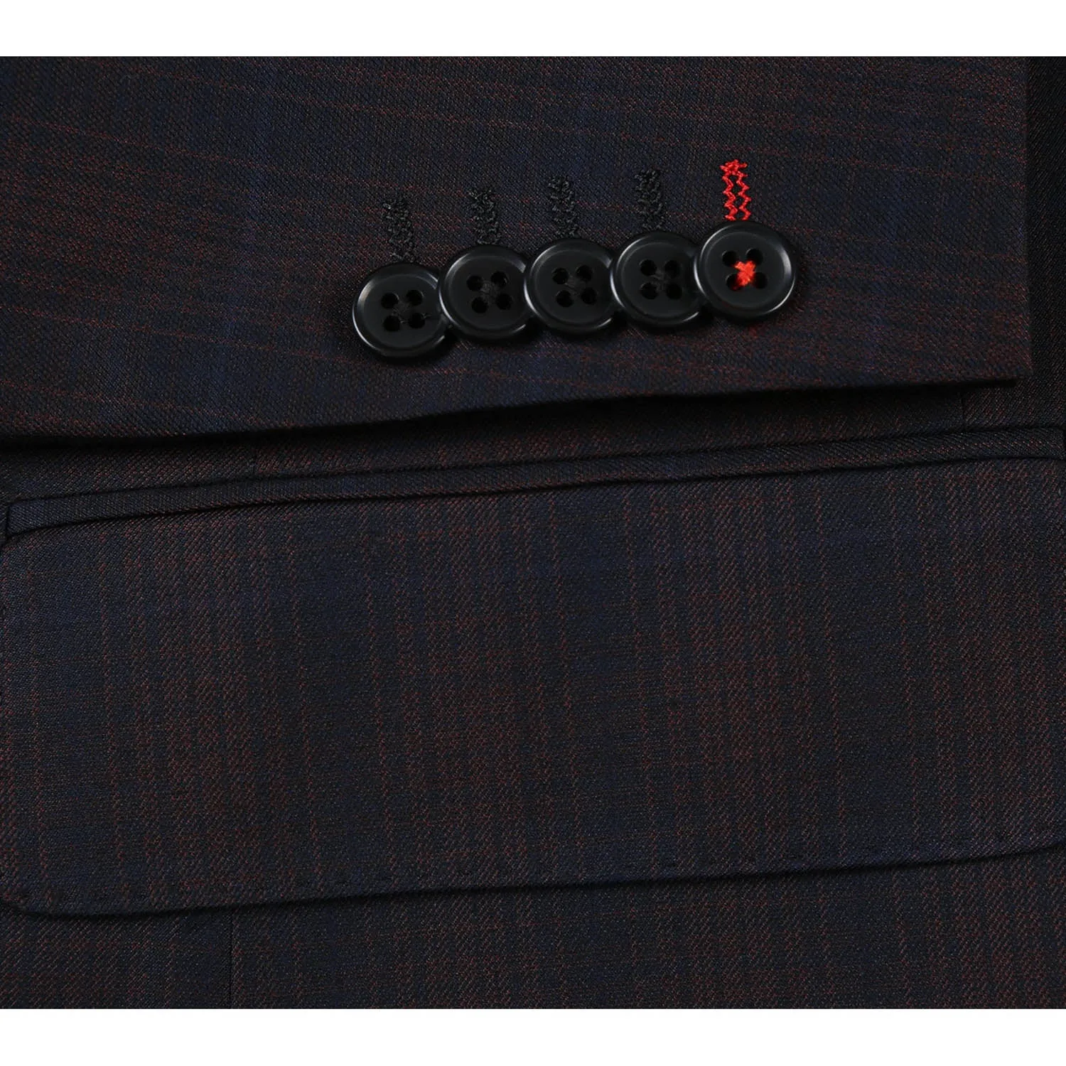 82-56-410EL Coffee with Red Check Suit