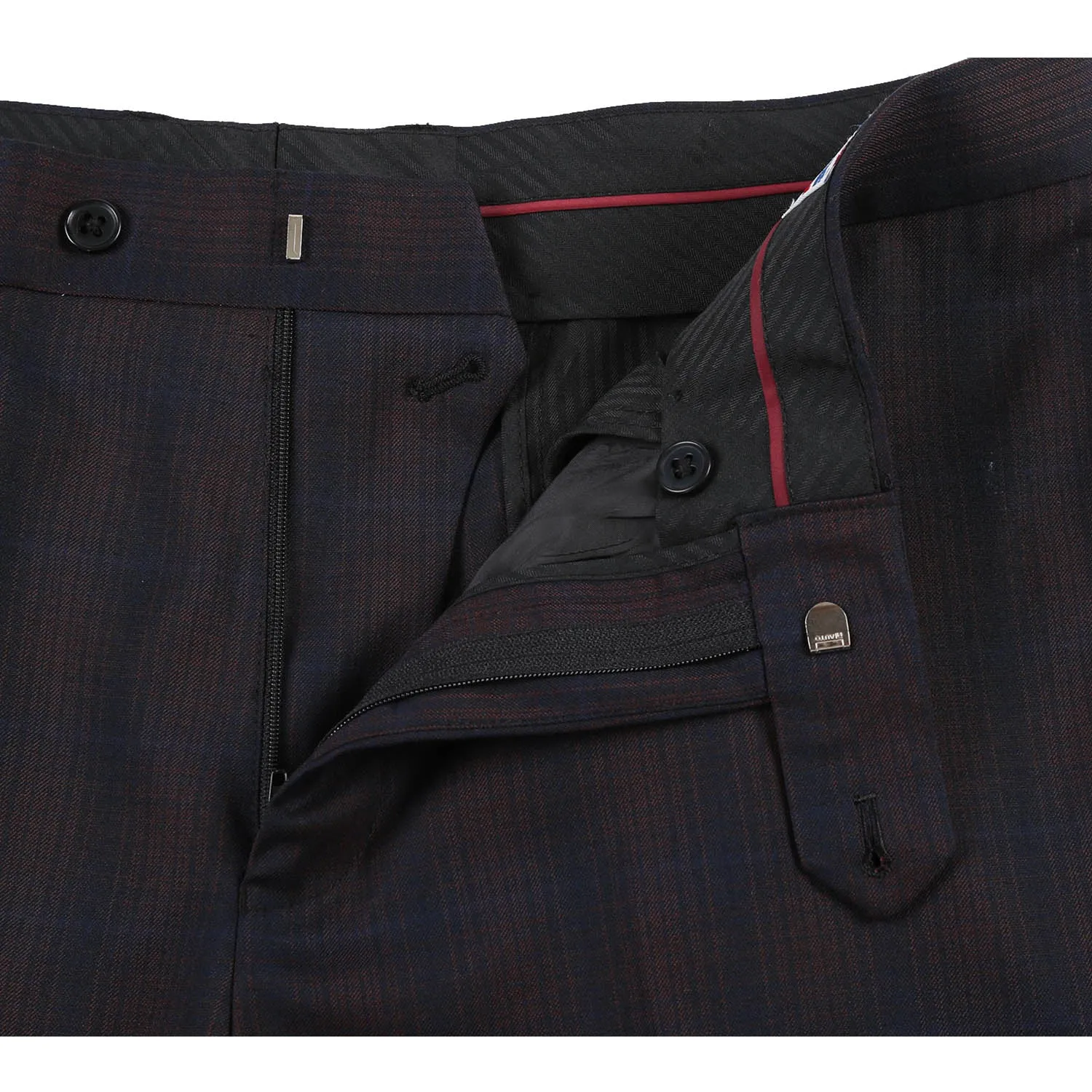 82-56-410EL Coffee with Red Check Suit