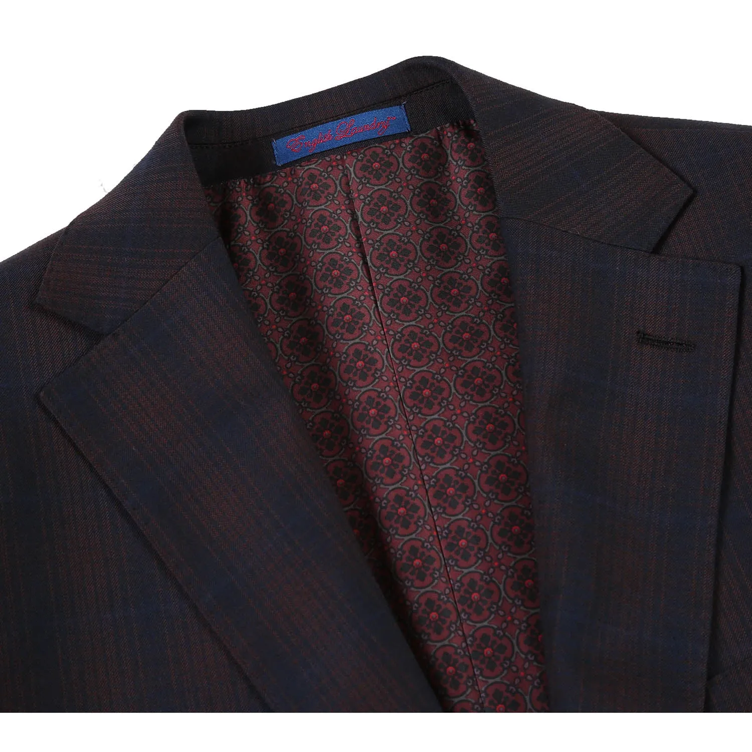82-56-410EL Coffee with Red Check Suit