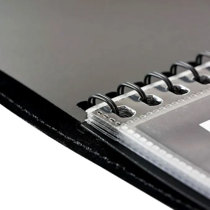 9.5" x 12.5" European Bonded Leather Photo Portfolio - Landscape Slim Binder with 10 Archival Pages (Expandable to 15)