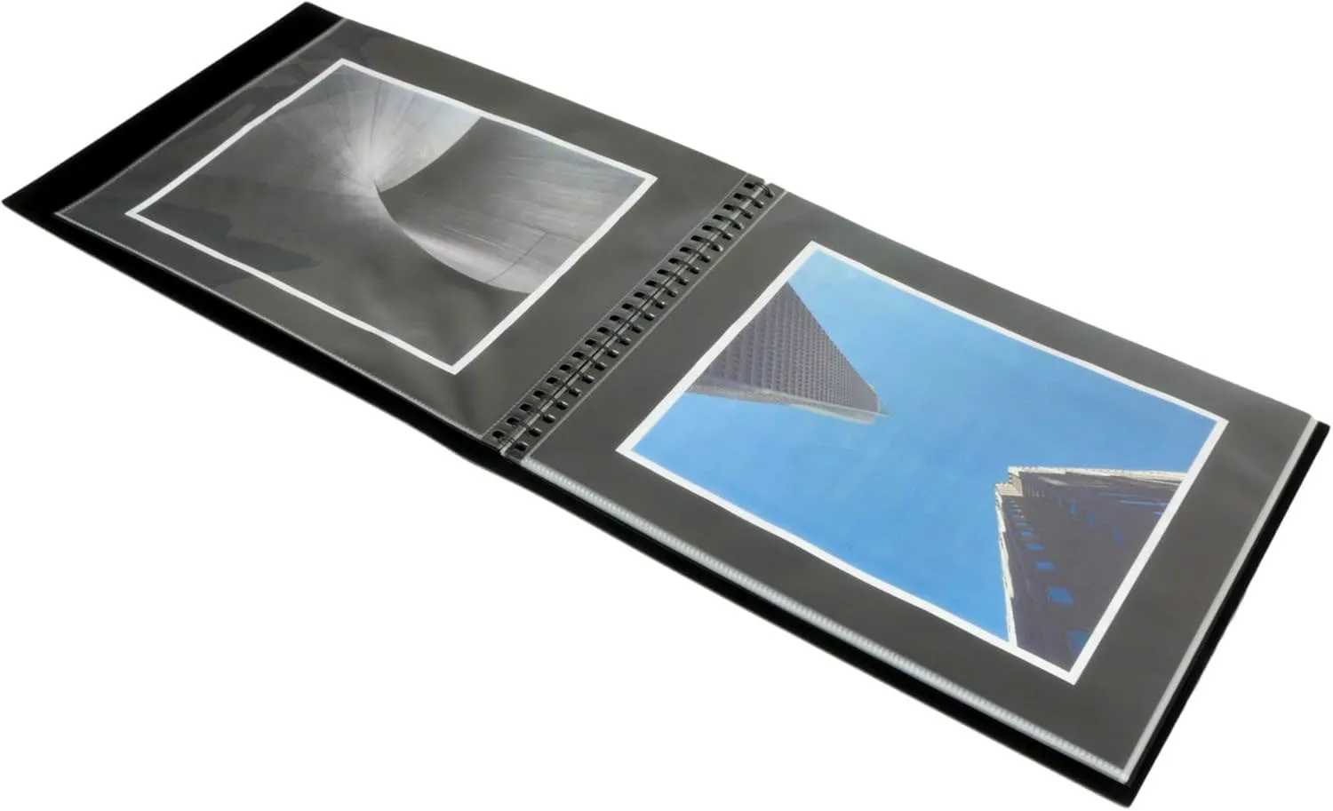 9.5" x 12.5" European Bonded Leather Photo Portfolio - Landscape Slim Binder with 10 Archival Pages (Expandable to 15)