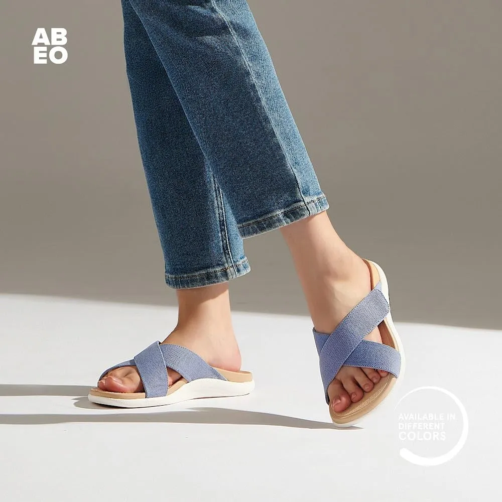ABEO Women's Laguna Slide Sandals | Orthopedic Arch Support Sandals | Blue