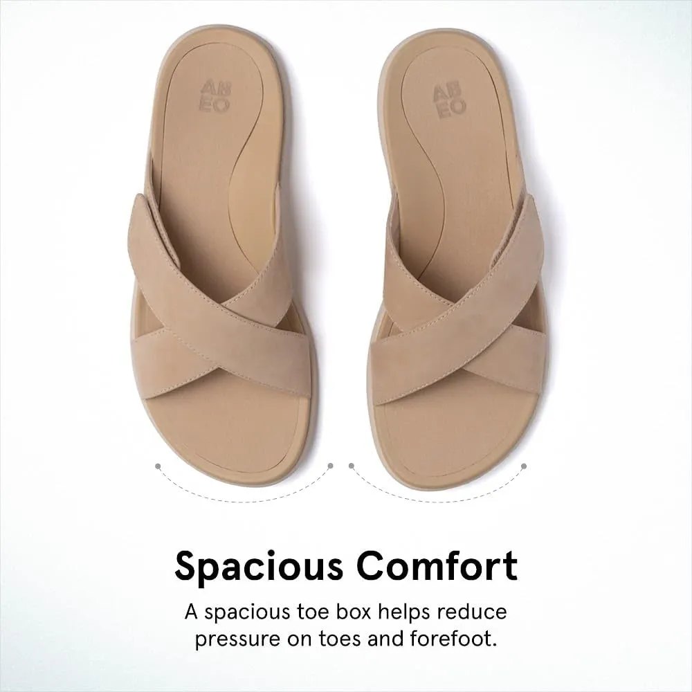 ABEO Women's Laguna Slide Sandals | Orthopedic Arch Support Sandals | Blue