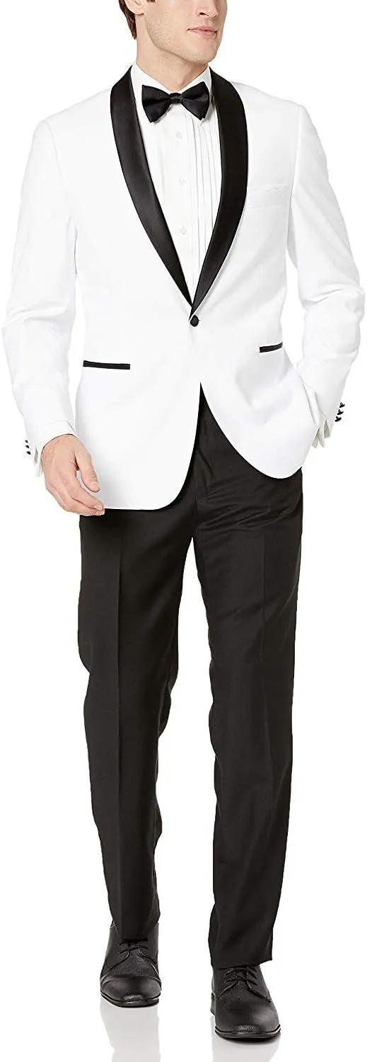 Adam Baker Men's Classic & Slim Fit Two-Piece Formal Tuxedo Suit - Available in Many Sizes & Colors