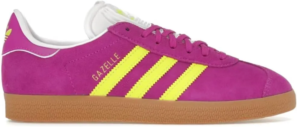 Adidas Gazelle Womens Sneaker (Purple Burst Solar Yellow, 9)