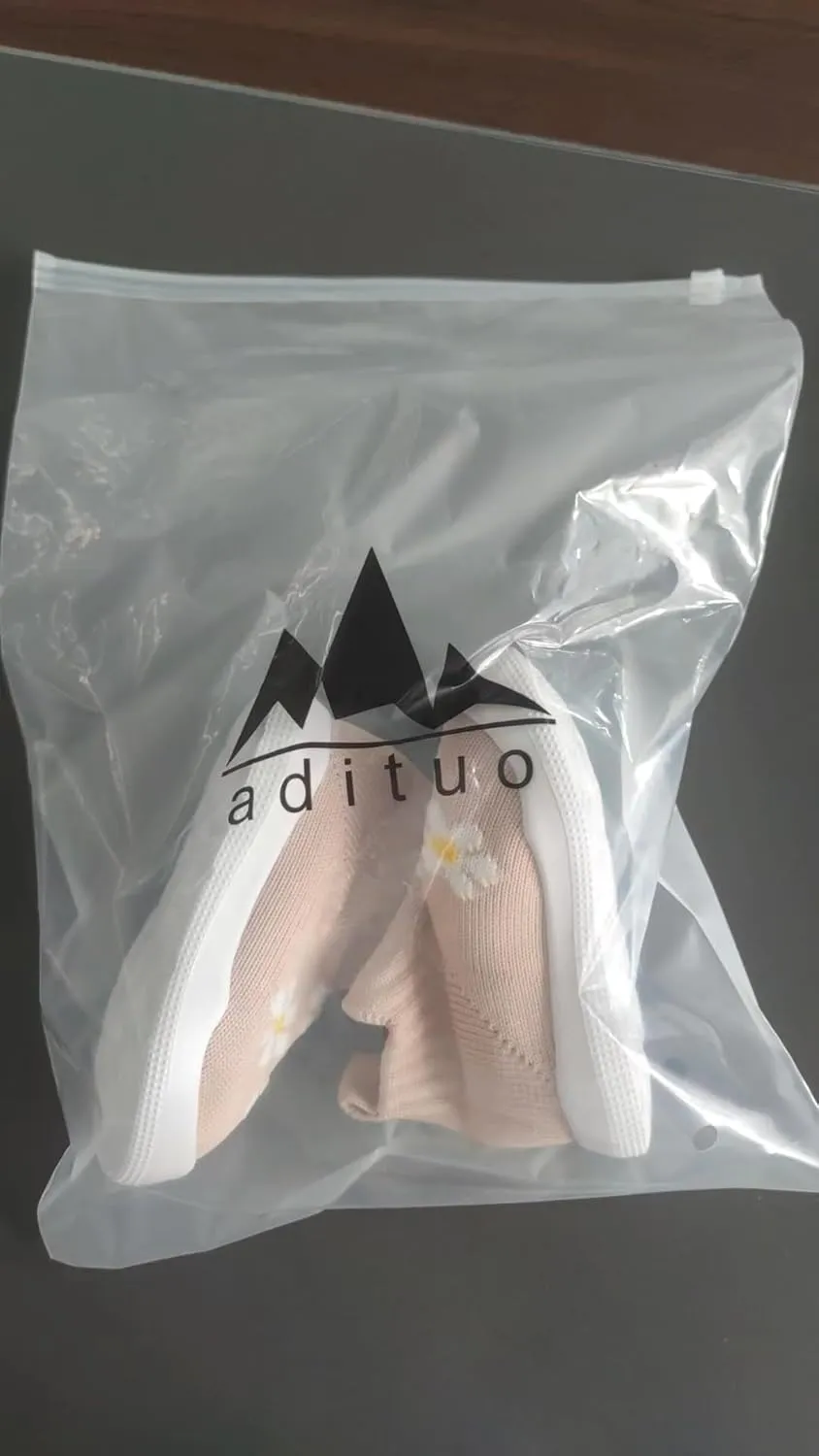 adituo Baby Sock Shoes Baby Walking Shoes for Girls Boys Infant Non-Slip Breathable Soft Rubber Sole Slip On Sneakers