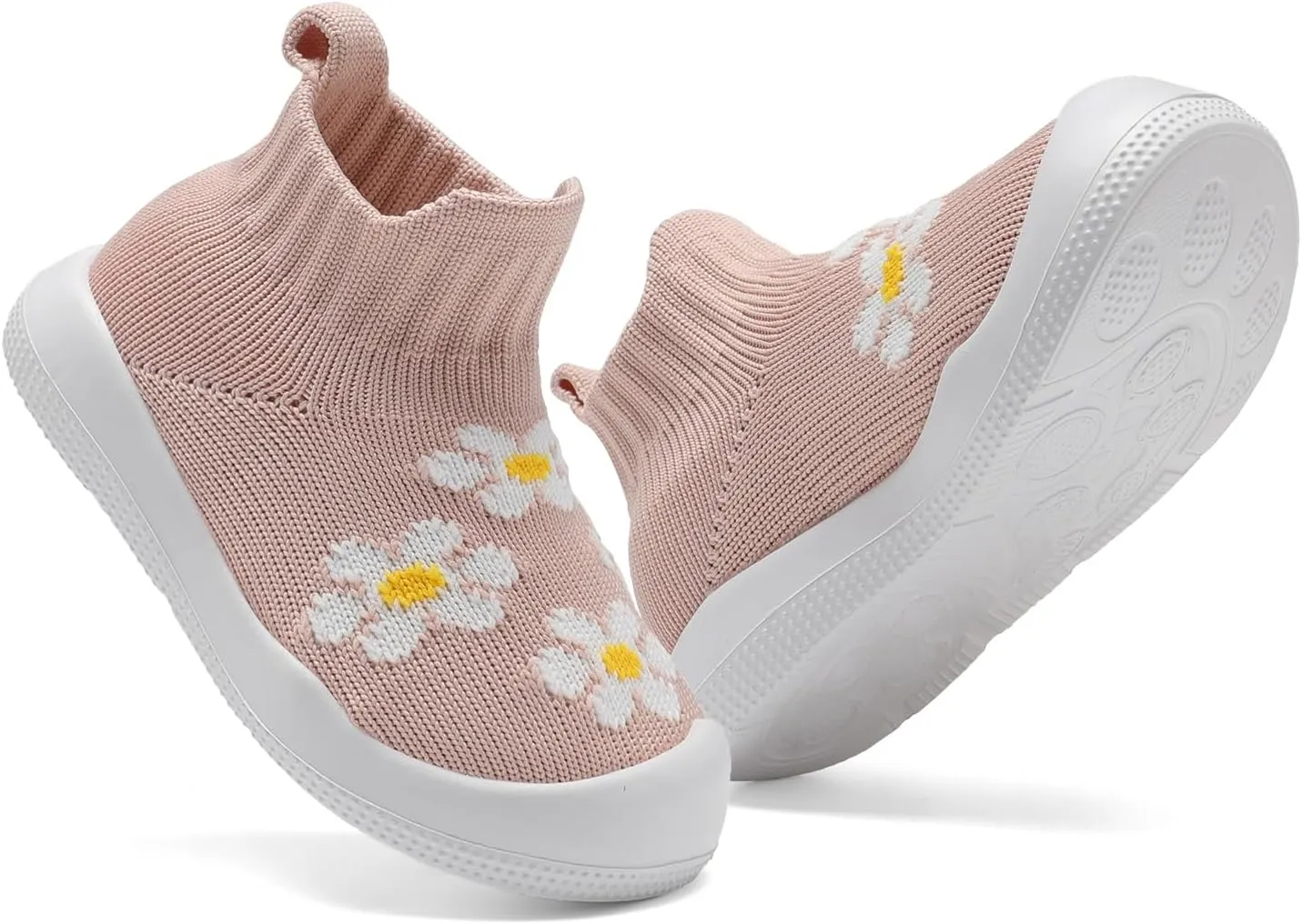 adituo Baby Sock Shoes Baby Walking Shoes for Girls Boys Infant Non-Slip Breathable Soft Rubber Sole Slip On Sneakers