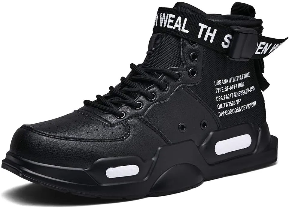 Ahico Mens Fashion Sneakers High Top Walking Shoes Sport Athletic Casual Shoe Vogue Stylish Men