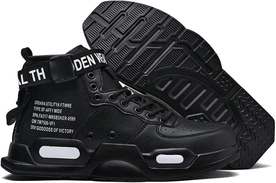 Ahico Mens Fashion Sneakers High Top Walking Shoes Sport Athletic Casual Shoe Vogue Stylish Men
