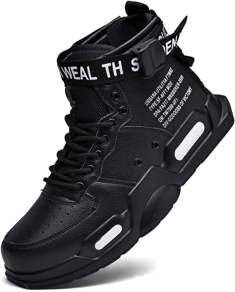 Ahico Mens Fashion Sneakers High Top Walking Shoes Sport Athletic Casual Shoe Vogue Stylish Men