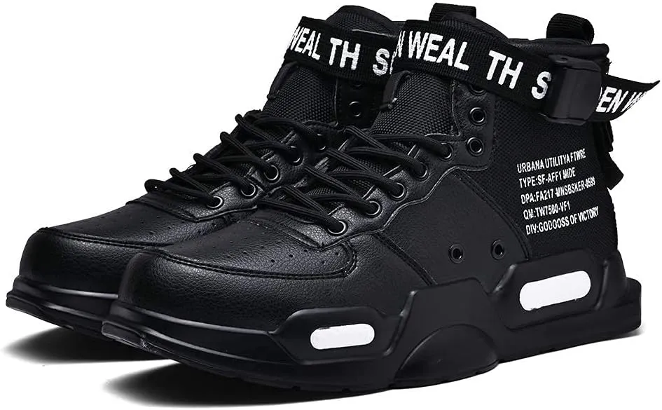 Ahico Mens Fashion Sneakers High Top Walking Shoes Sport Athletic Casual Shoe Vogue Stylish Men