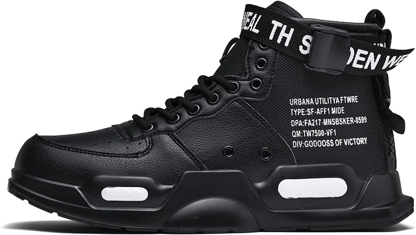 Ahico Mens Fashion Sneakers High Top Walking Shoes Sport Athletic Casual Shoe Vogue Stylish Men