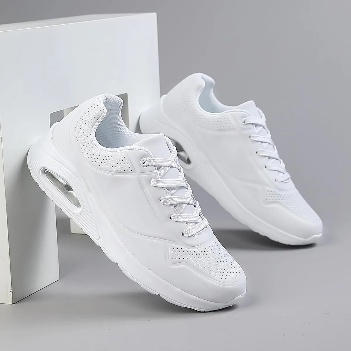 Air Cushion Running Shoes for Men-Slip On Running Shoes Non-Slip Lightweight Breathable Mesh Tennis Comfortable Sneakers.