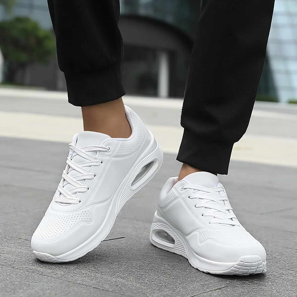 Air Cushion Running Shoes for Men-Slip On Running Shoes Non-Slip Lightweight Breathable Mesh Tennis Comfortable Sneakers.