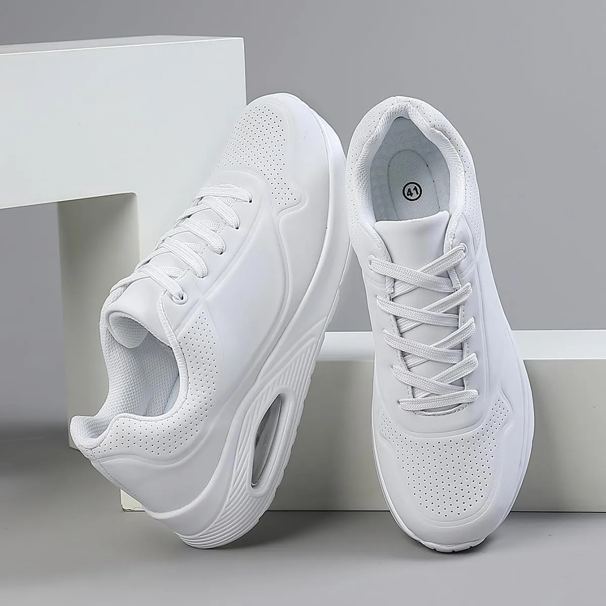 Air Cushion Running Shoes for Men-Slip On Running Shoes Non-Slip Lightweight Breathable Mesh Tennis Comfortable Sneakers.