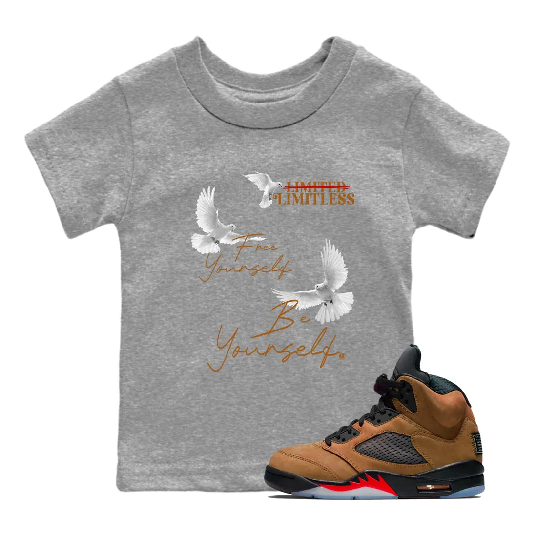 Air Free Yourself Brown Be Sneaker Jordan Yourself 5 Classic Tees SNRT Kids Archaeo Robust -