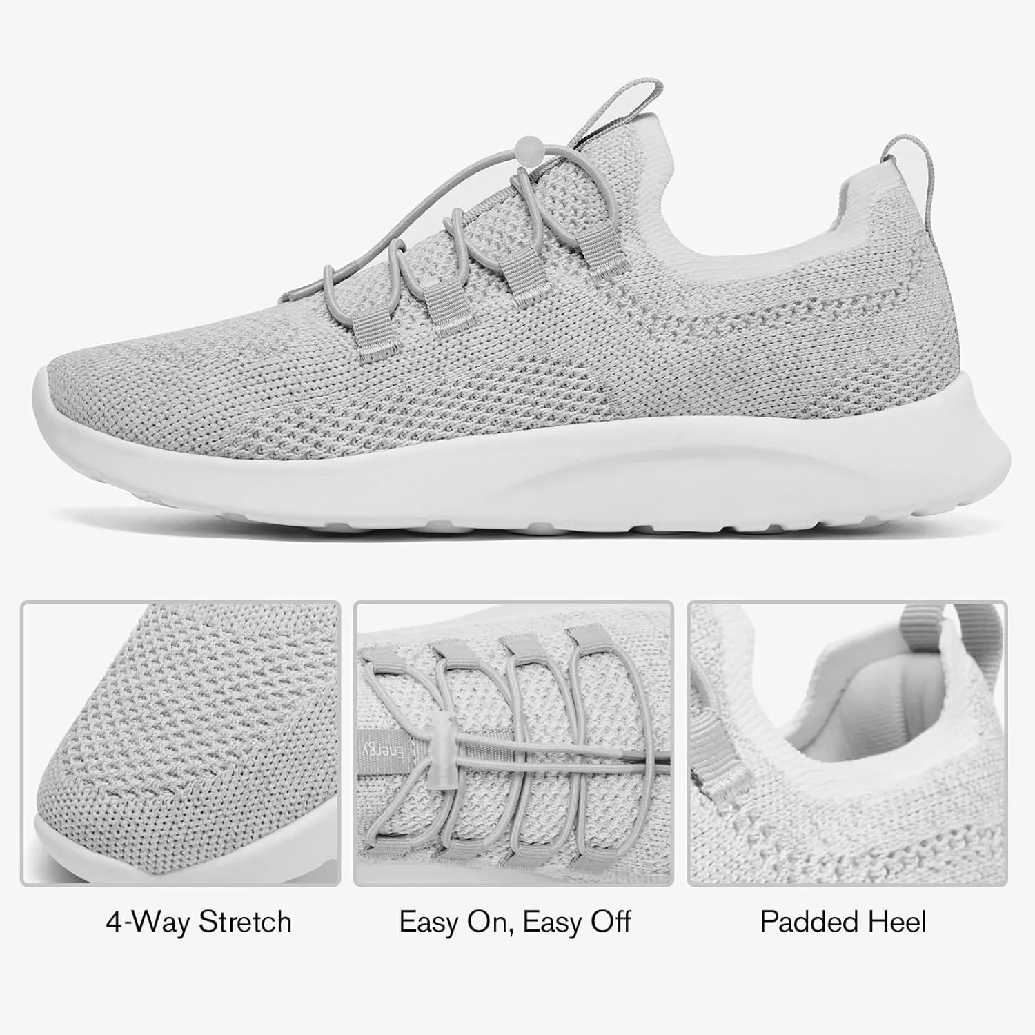 ALEADER Womens Slip On Shoes for Walking Tennis Sneakers, Lightweight Energycloud Casual Comfort for Gym