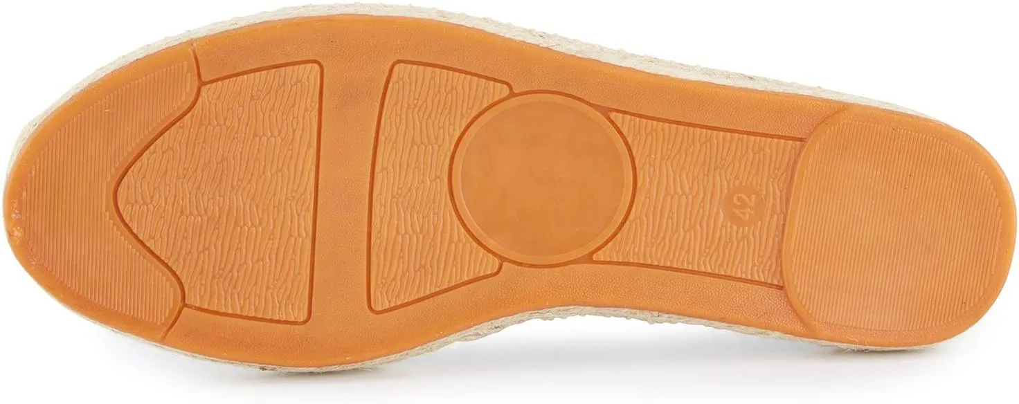 Alexis Leroy Men's Closed Toe Canvas Slip on Flat Espadrille Shoes