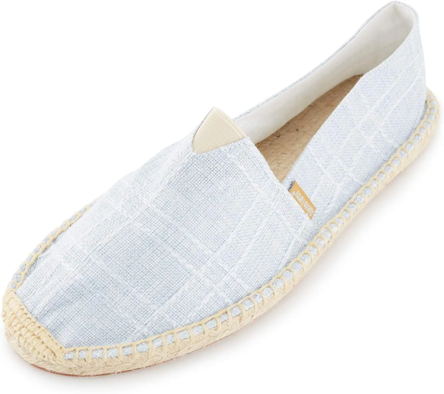 Alexis Leroy Men's Closed Toe Canvas Slip on Flat Espadrille Shoes
