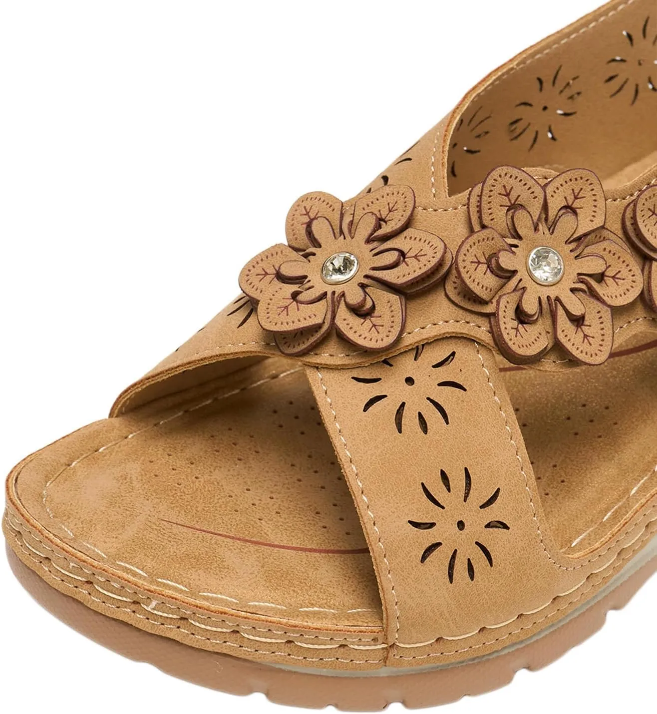 Alexis Leroy Summer Ankle Strap Comfort Sole Open Toe Flat Women's Sandals