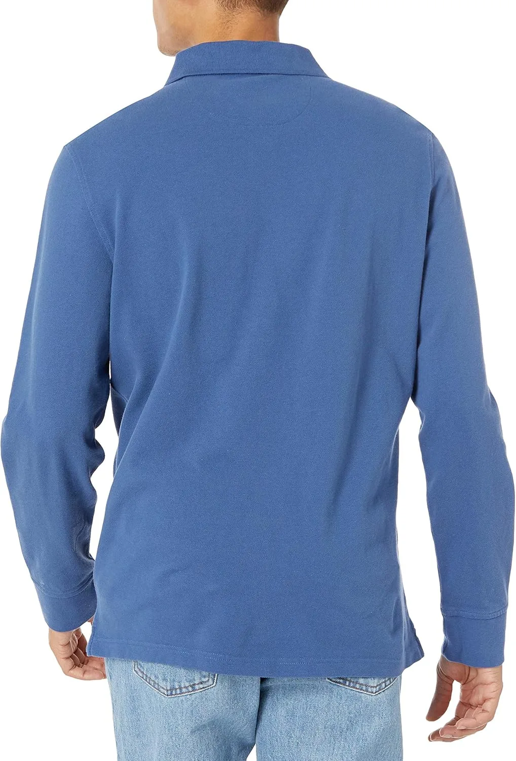 Amazon Essentials Long-Sleeve Polo Shirt for Men, Slim Fit Pique