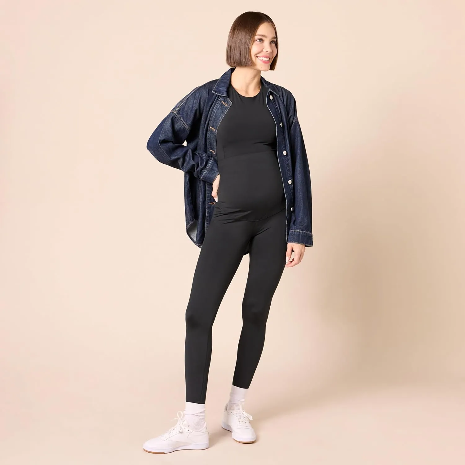 Amazon Essentials Maternity Leggings Over the Belly, Active Sculpt, Full Length