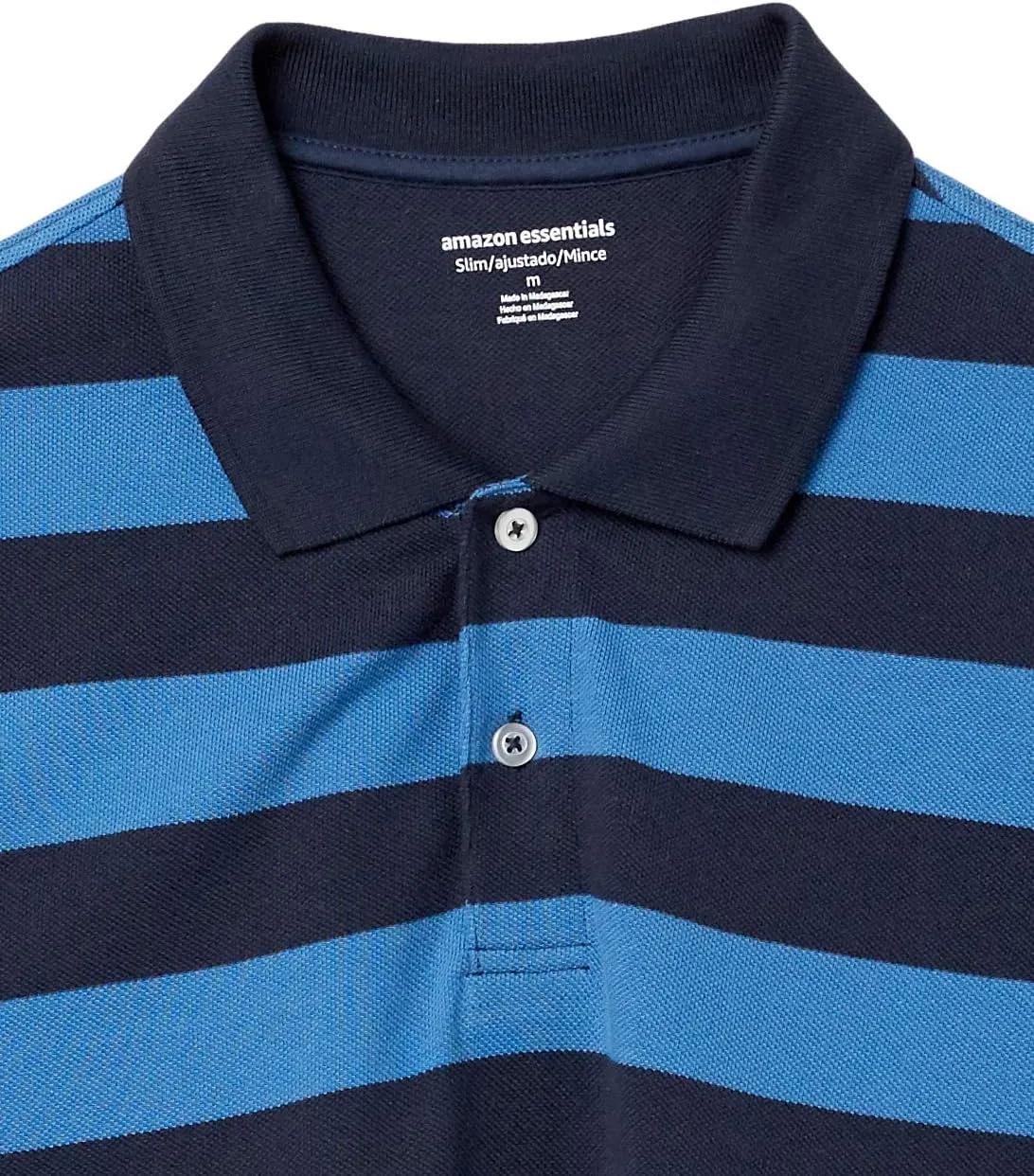 Amazon Essentials Men's Polo Shirts Short Sleeve, Slim-Fit Cotton Pique