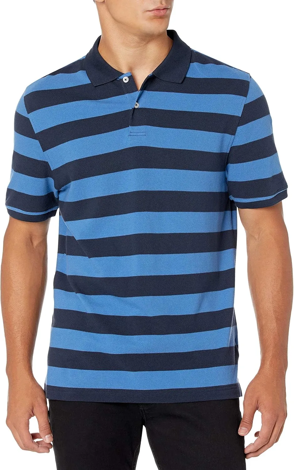 Amazon Essentials Men's Polo Shirts Short Sleeve, Slim-Fit Cotton Pique