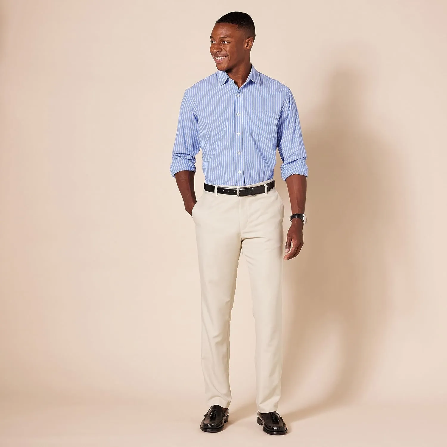 Amazon Essentials Men's Slim-Fit Flat-Front Dress Pant