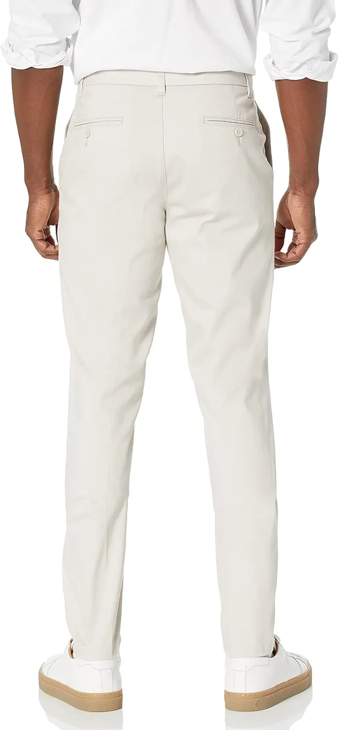 Amazon Essentials Men's Slim-Fit Wrinkle-Resistant Flat-Front Stretch Chino Pant