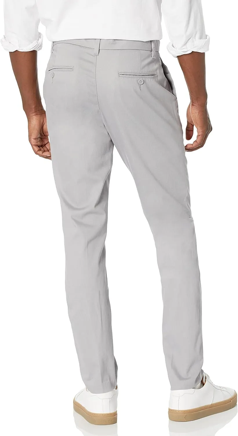 Amazon Essentials Men's Slim-Fit Wrinkle-Resistant Flat-Front Stretch Chino Pant