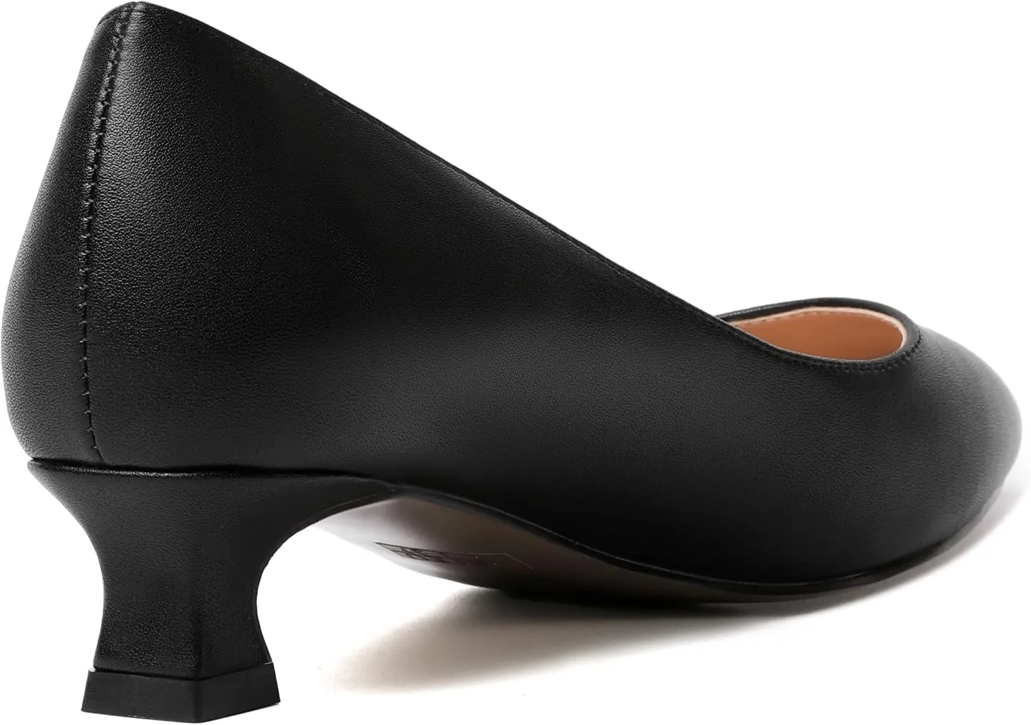 AMBELIGHT Womens Slip On Solid Casual Pointed Toe Office Suede Kitten Low Heel Pumps Shoes 1.5 Inch