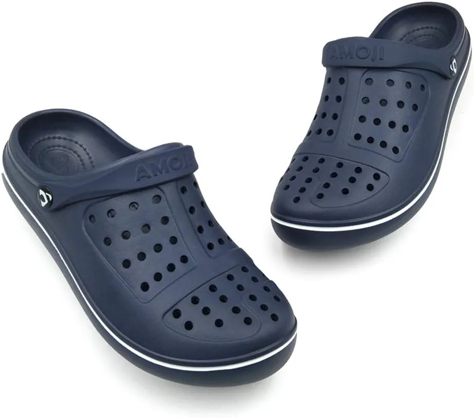 Amoji Unisex Clogs Garden Shoes Slip On Sandals CL8818