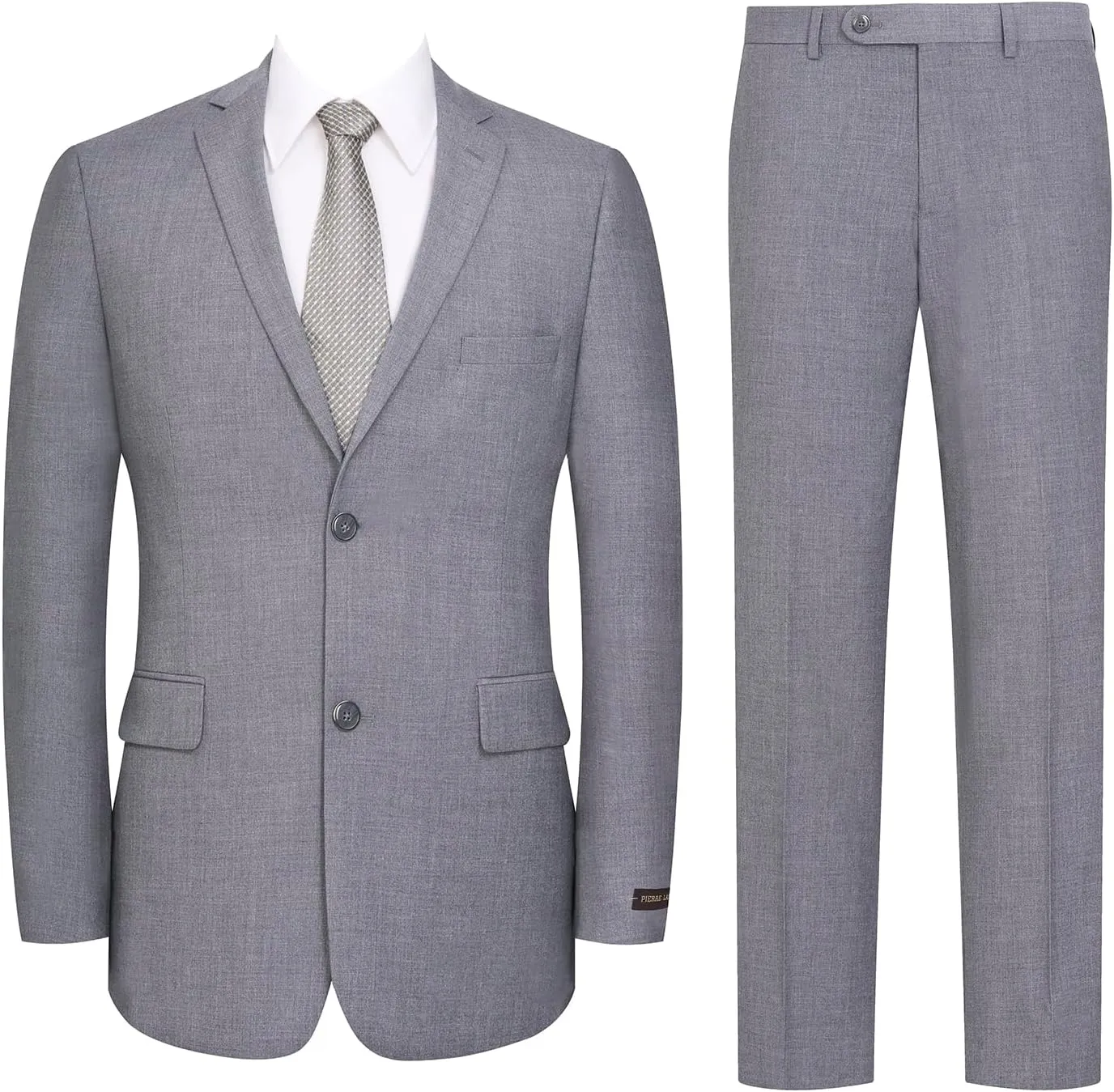 AMY ZHU Men's Slim Fit Suit 2 Piece Business Jacket Wedding Blazer & Dress Pants