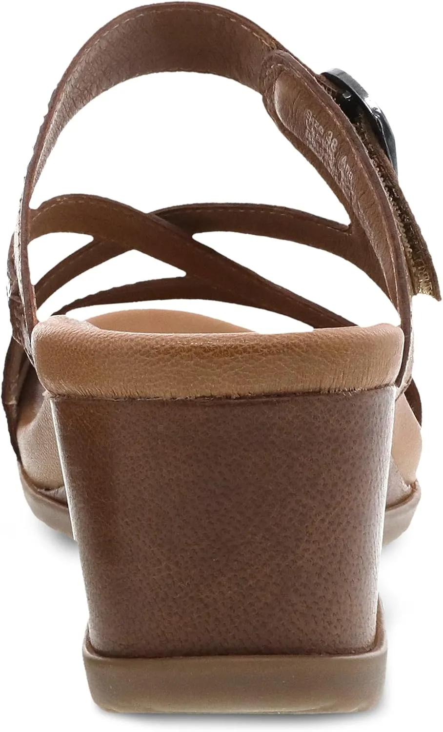 Ana Wedge Sandal for Women – Cushioned, Contoured Footbed for All-Day Comfort and Support – Adjustable Hook & Loop Strap with Buckle Detail – Lightweight Rubber Outsole