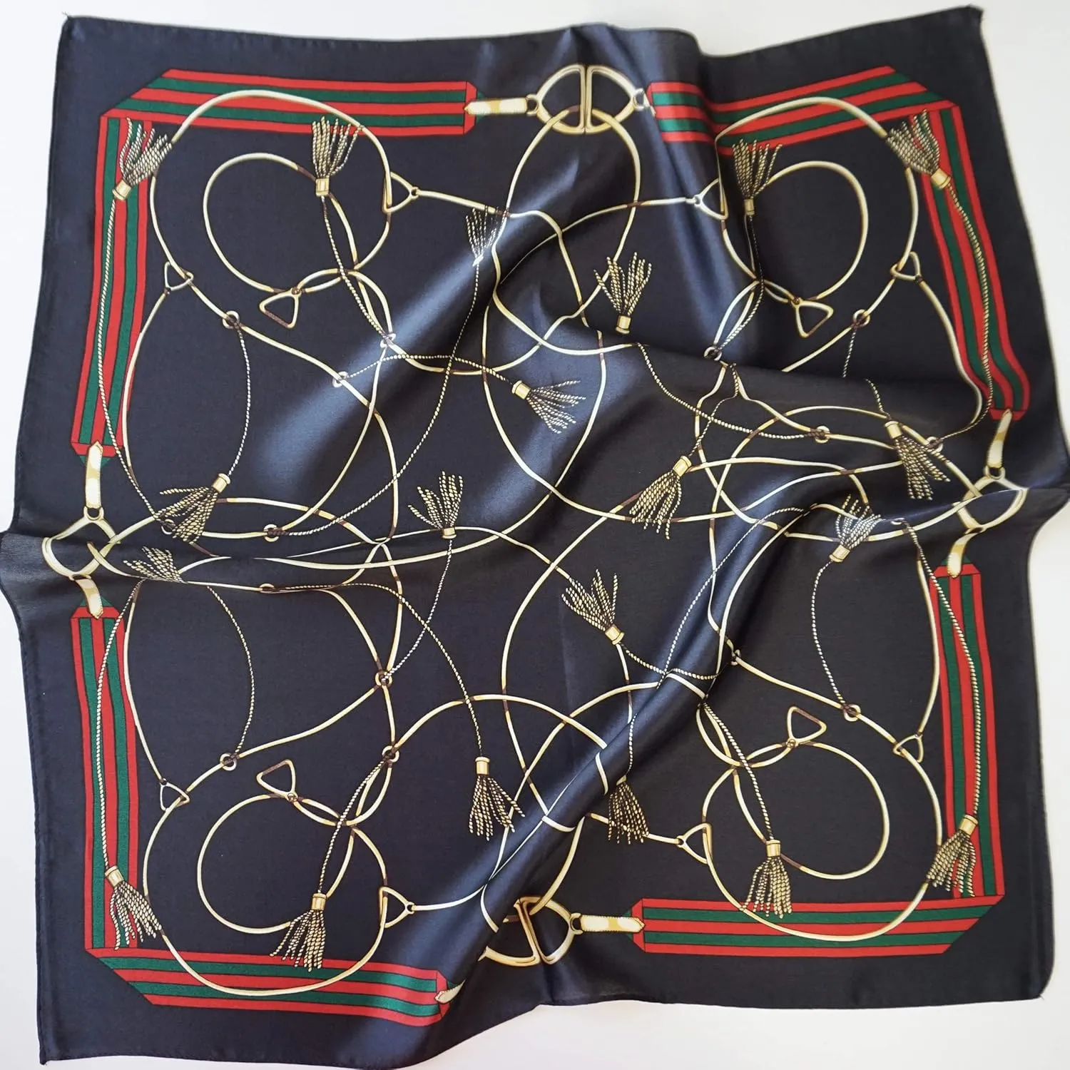 ANDANTINO 100% Mulberry Silk Scarf -21” Lightweight Square Neckerchief – Breathable Digital Printed Scarves with Gift Packed