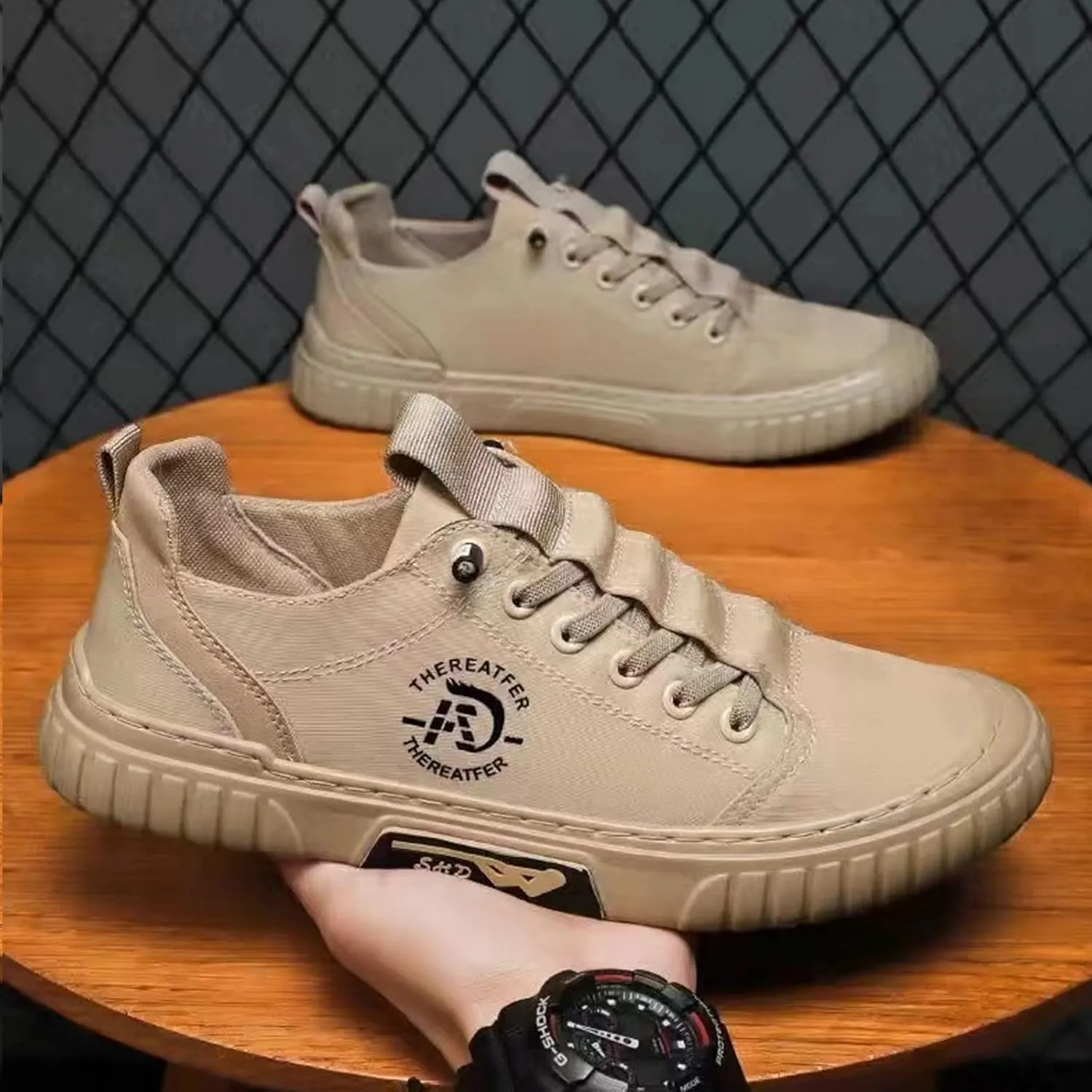 AngryMonkey Hopomart Summer Casual Breathable Men's Shoes,2022 New Outdoor Travel Non-Slip Low Top Sport Jogging Shoes